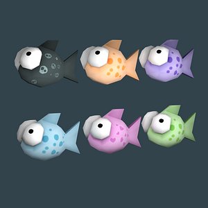 Cartoon Fish 3D Game Models for Download