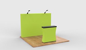 booth and backdrop 3D model 3D