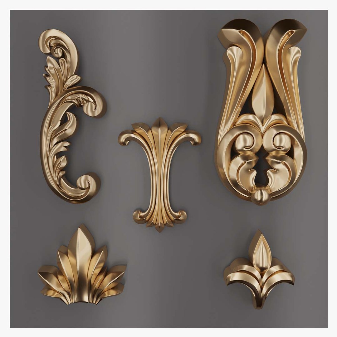 3D Trim Ornament 58 model - TurboSquid 1910392