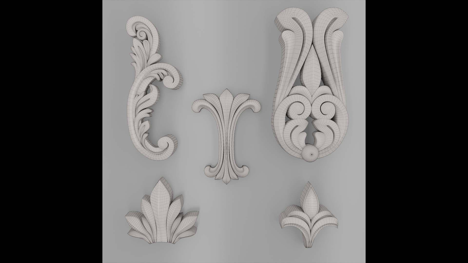 3D Trim Ornament 58 model - TurboSquid 1910392