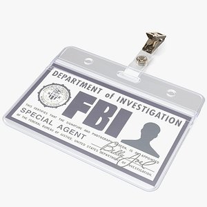 Transparent FBI Badge Holder