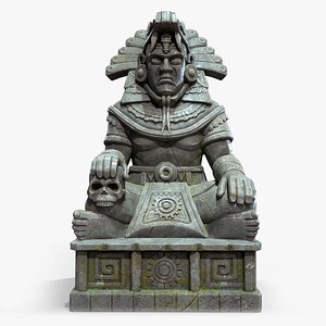 Statue Aztec Quetzalcoatl God 3D