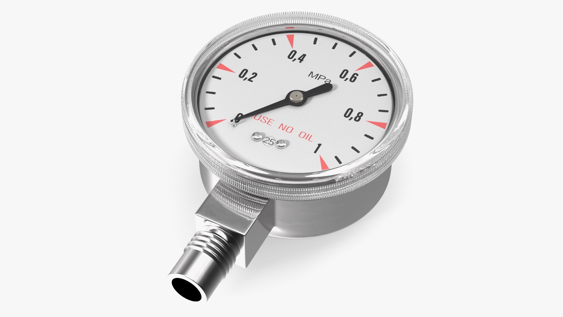 High Pressure Gas Regulator Gauge 3D model preview