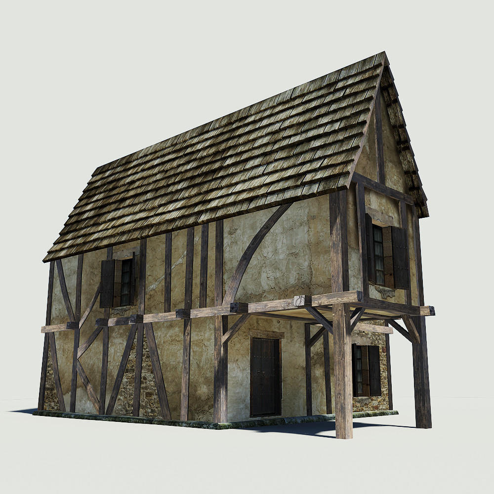 free medieval house 3d model