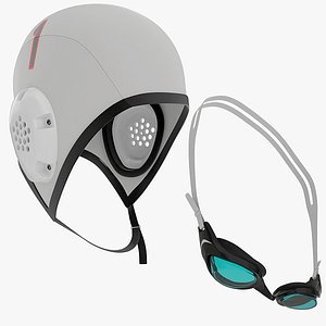 cap swimming goggles obj