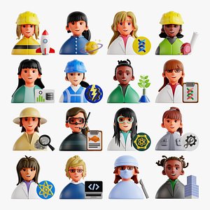 3D Women in STEM model