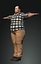 Fat Man Realistic Mature Male Game Ready Character