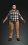 Fat Man Realistic Mature Male Game Ready Character