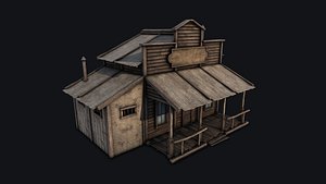 wild west sheriff office 3D