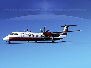 dhc-8-400 400 3d 3ds