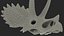 triceratops skull fossil 3D