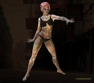 3d zombie undead model