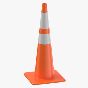 Safety Cone 01 36 Inch Clean and Dirty 3D model