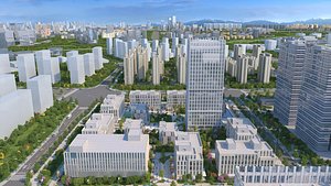 3D model Urban Architecture Block Landscape Animation