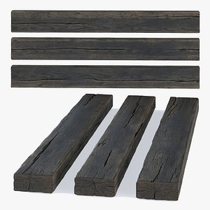 Wide Spruce Wood Beams