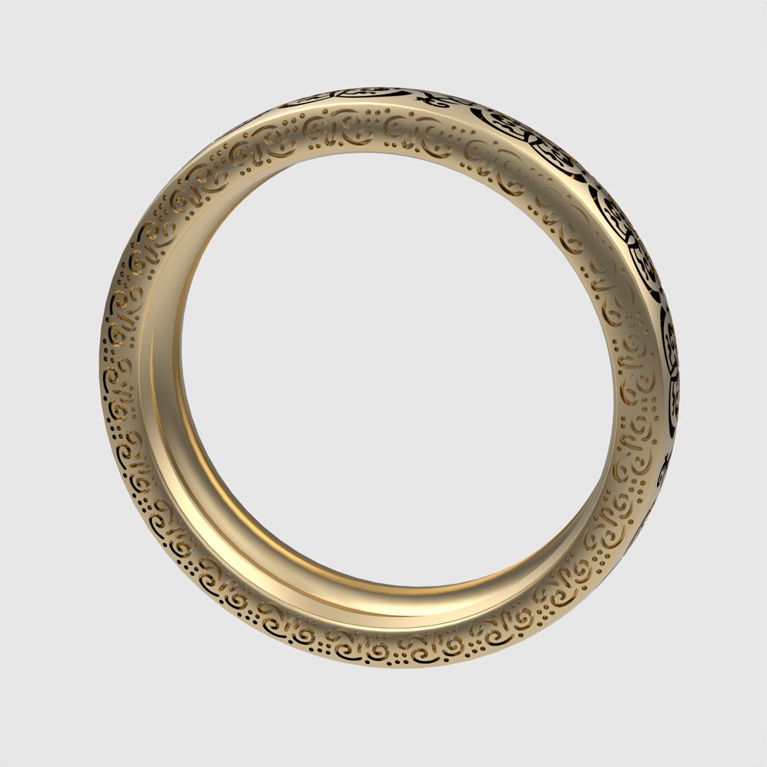 3D Elegant Floral Weave Pattern Ring JDBCo Model - TurboSquid 2341514