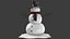 Detailed Snow Man With Gifts 3D model