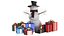 Detailed Snow Man With Gifts 3D model
