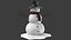 Detailed Snow Man With Gifts 3D model
