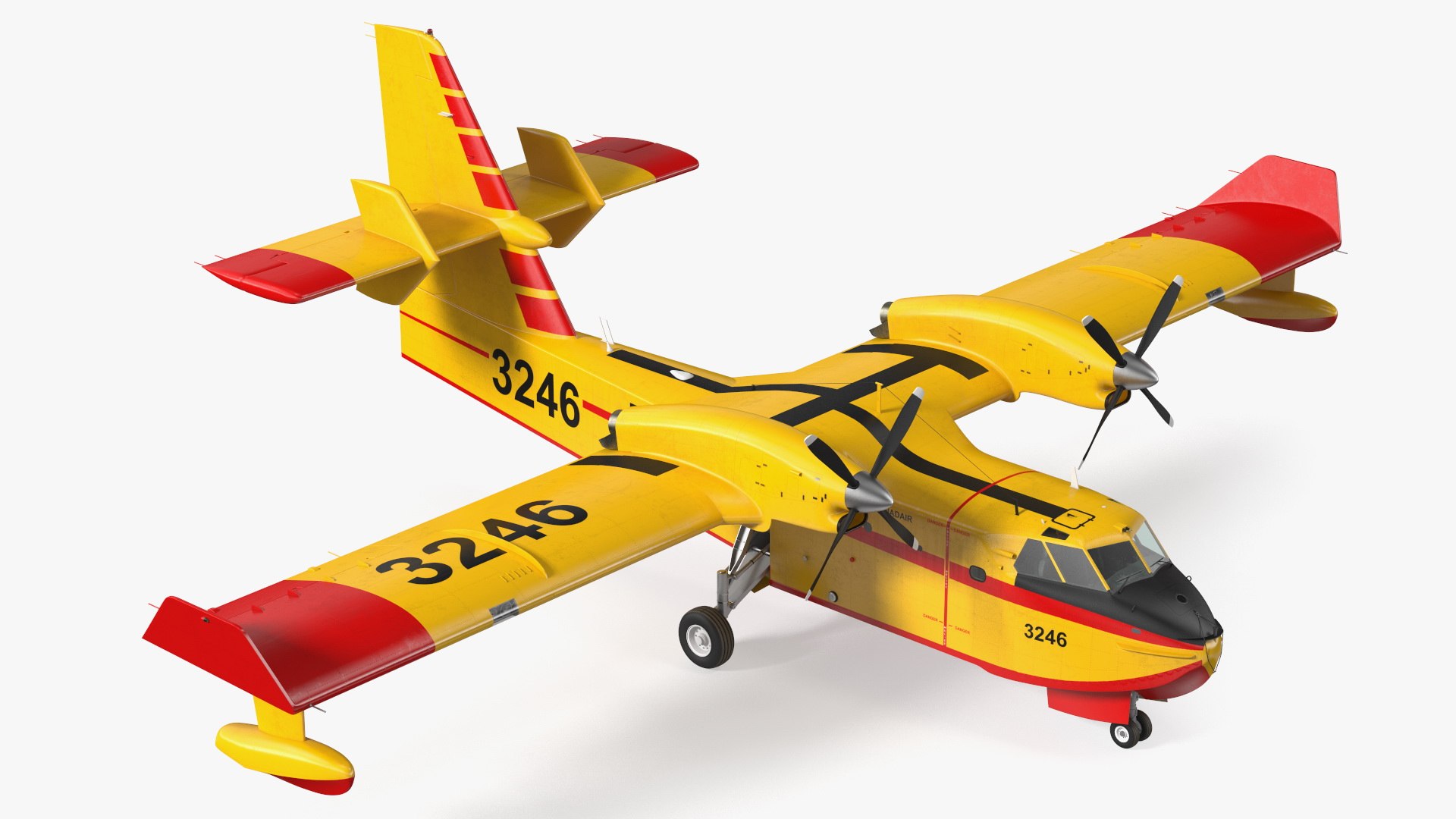 Canadair D415 Amphibious Water Bomber 3D model preview