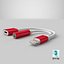 Lightning Jack Audio Aux Adapter Splitter Red-White