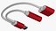 Lightning Jack Audio Aux Adapter Splitter Red-White