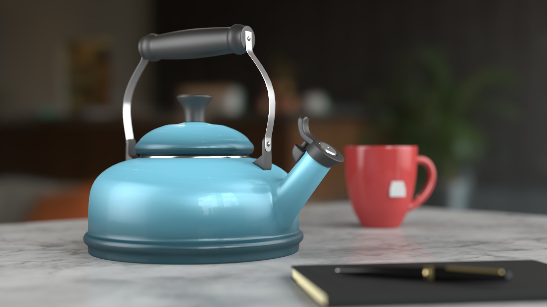 Le Creuset Tea Kettle 3D Model - TurboSquid 2102140