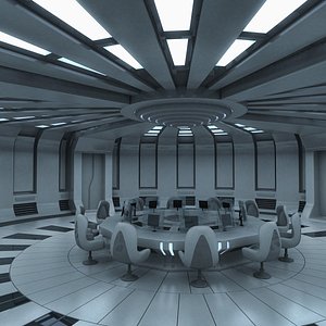 3d futuristic interior model