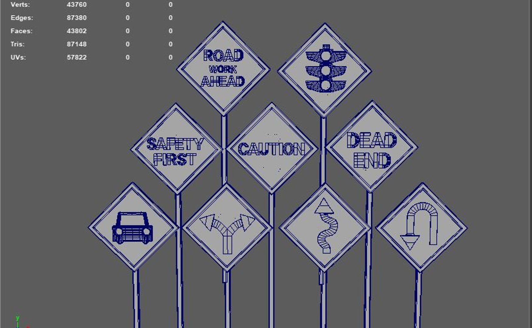 Traffic Signs 3D Model 3D Model - TurboSquid 2362989