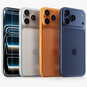 3D model iPhone 17 Pro Cosmic Orange