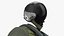 Traje de combate de tripulación aérea con casco cerrado verde