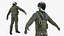 Traje de combate de tripulación aérea con casco cerrado verde