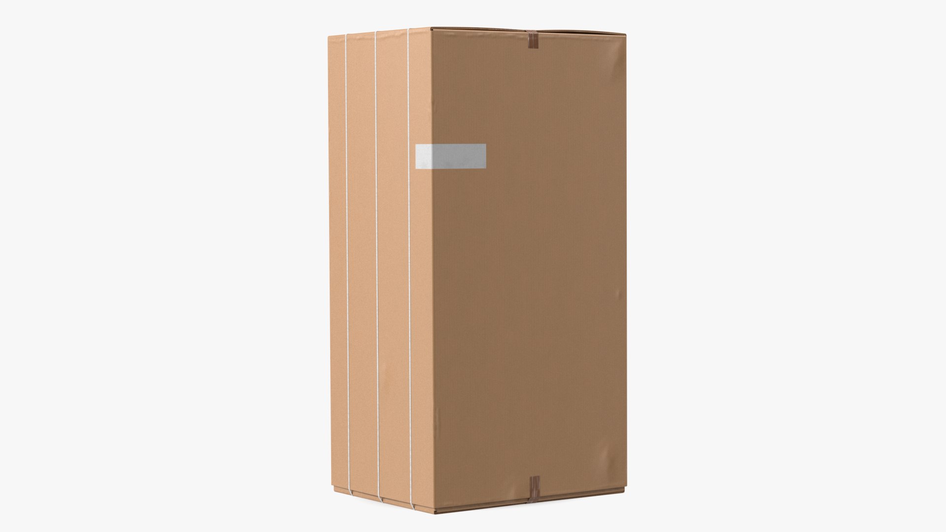 Large Cardboard Box 3D model preview