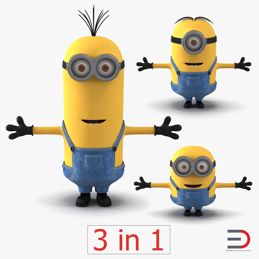Minions Collection 3D model preview