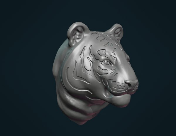 Cabeça de tigre Modelo 3D $129 - .ztl .max .fbx .obj - Free3D