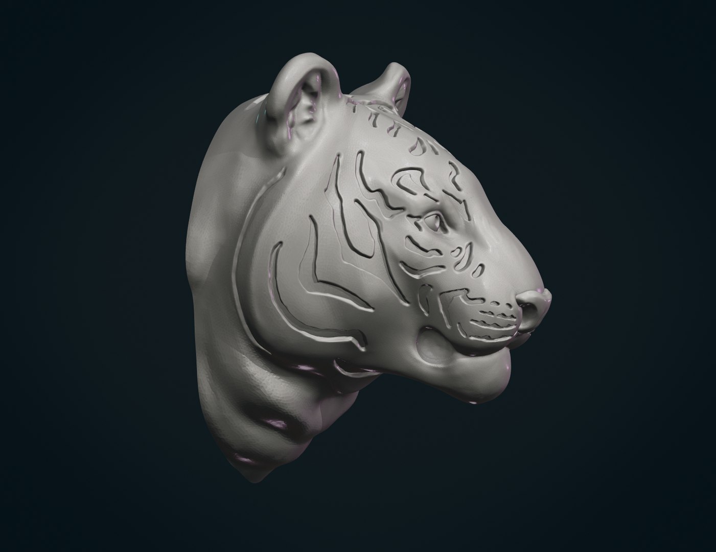 Tiger Head 3D Model $129 - .ztl .max .fbx .obj - Free3D