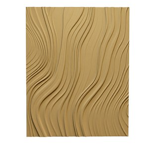 3D Modern Wave Decorative Relief Wall Decor Set STL Mural CNC 403 model