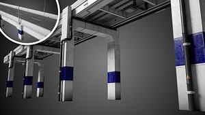 Modular Japanes Overpass Elevated Highway Road 3D model