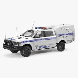 3D model police paddy wagon dodge ram