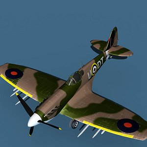 3D Supermarine Spitfire Mk5C V02 RAF model