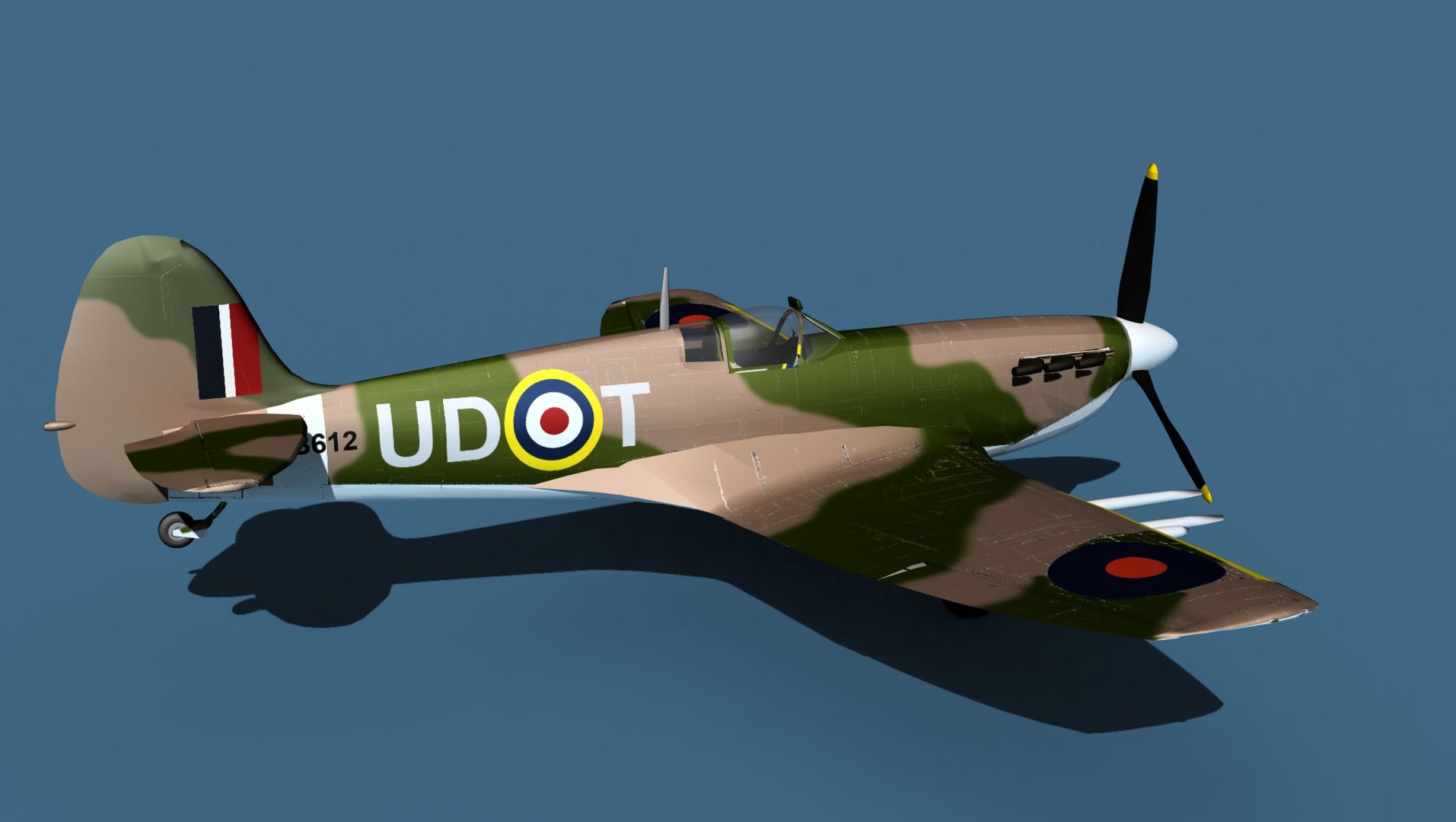 3D Supermarine Spitfire Mk5C V02 RAF model - TurboSquid 1925104