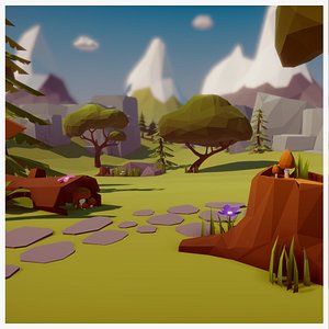 pack nature trees 3D model