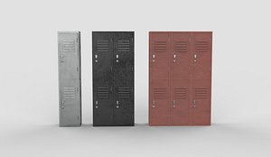 3D School Gym Locker 3D model