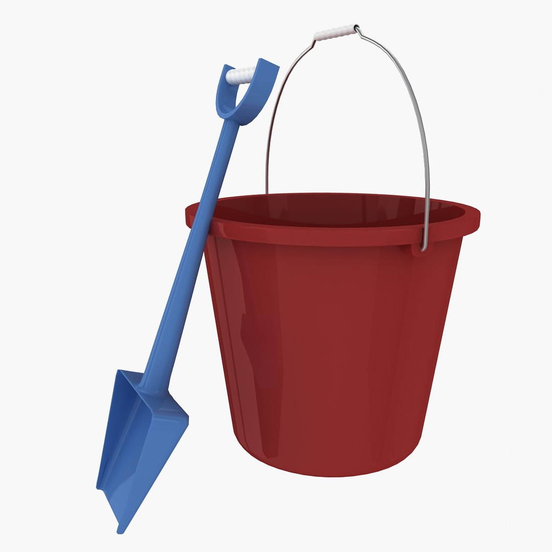 plastic bucket shovel 3ds