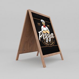 3D restaurant pizza board