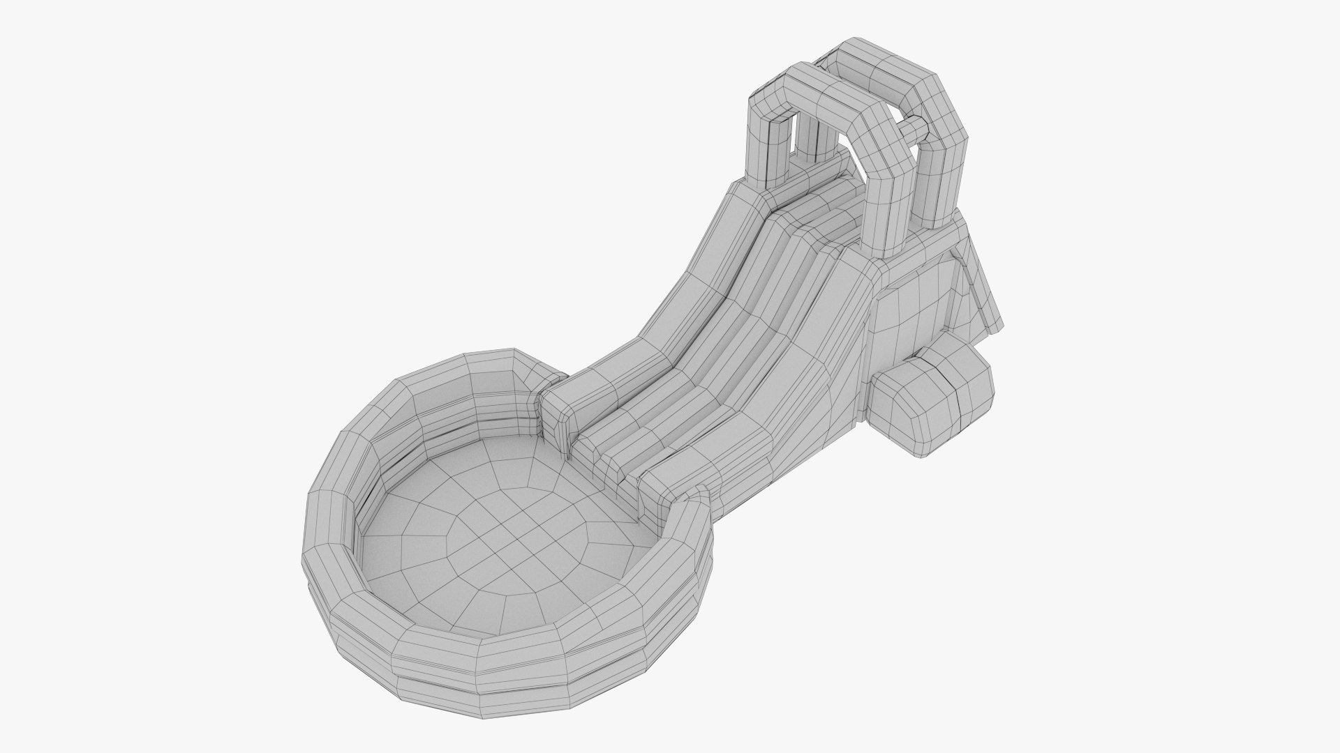 Inflatable Water Slide Splash Pool 3D Model - TurboSquid 2253526