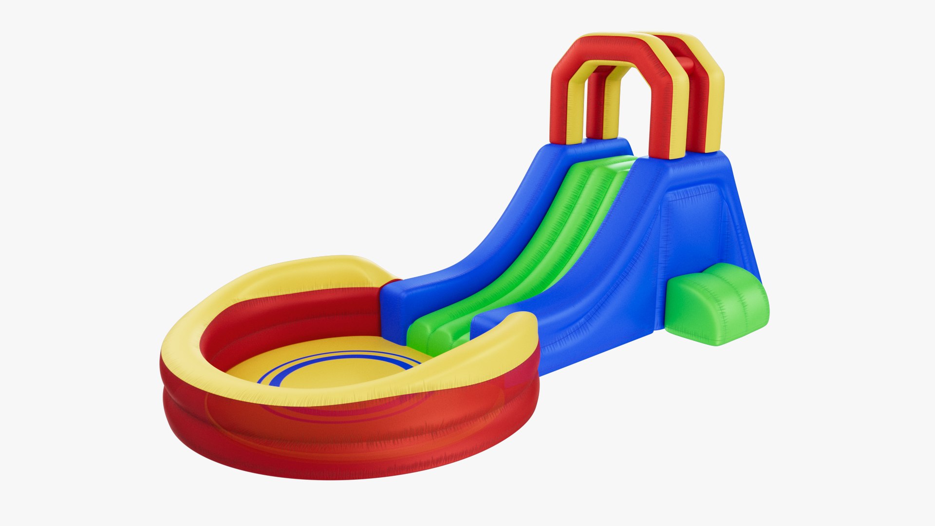 Inflatable Water Slide Splash Pool 3D Model - TurboSquid 2253526