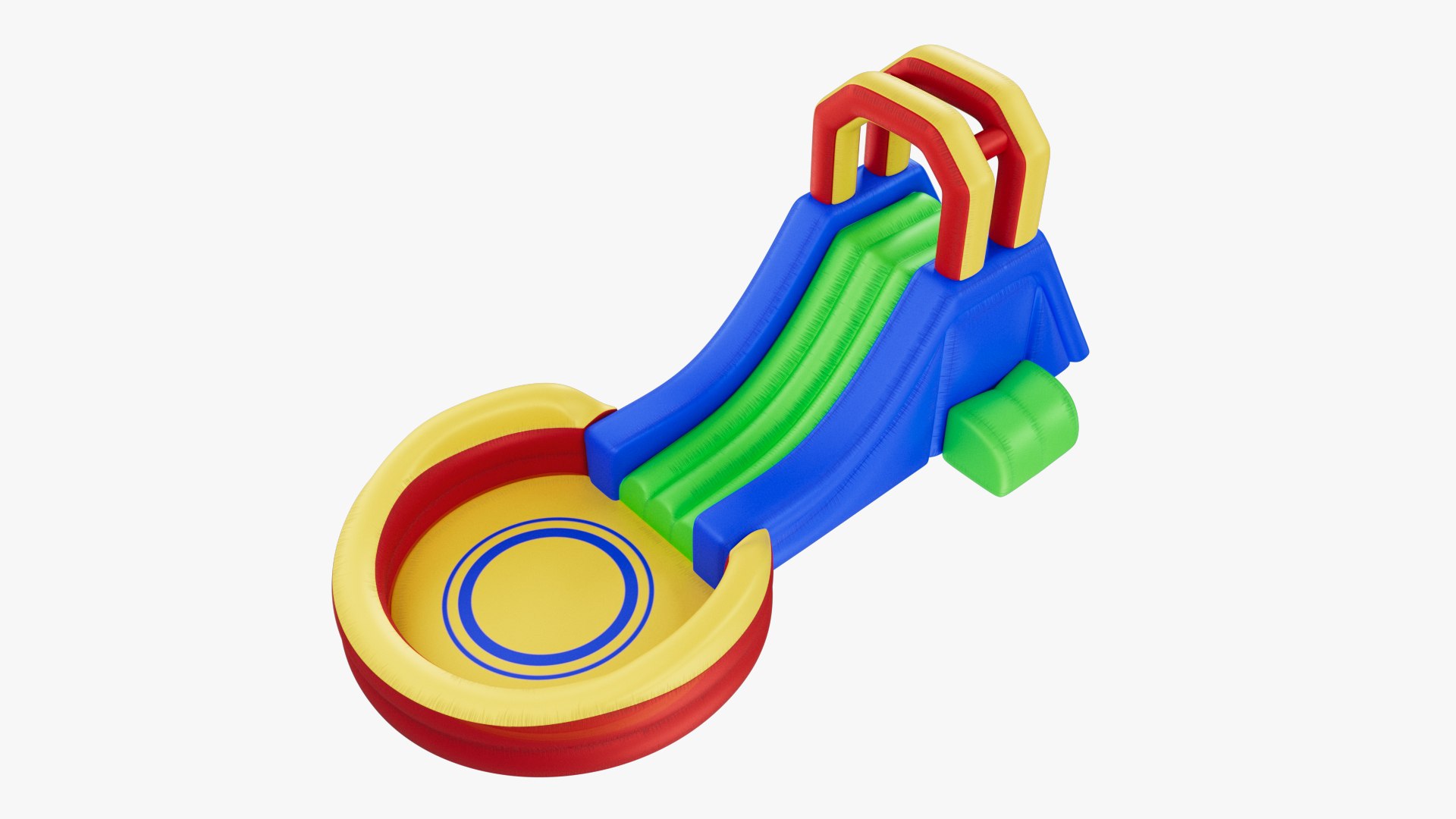 Inflatable Water Slide Splash Pool 3D Model - TurboSquid 2253526