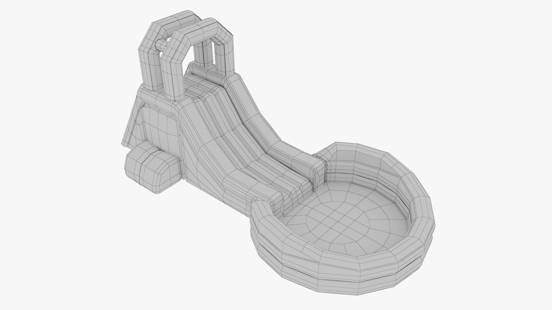 Inflatable Water Slide Splash Pool 3D Model - TurboSquid 2253526