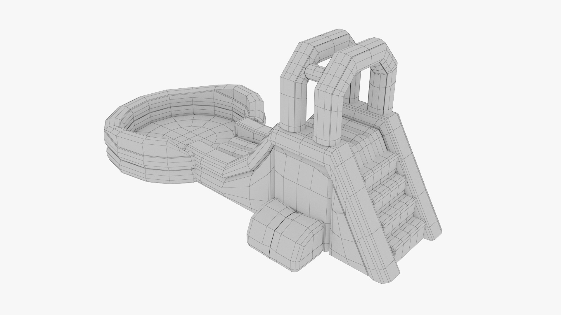 Inflatable Water Slide Splash Pool 3D Model - TurboSquid 2253526